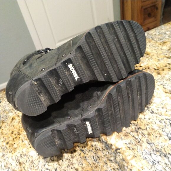 Sorel Joan of Arctic Brown Leather Lace Up Wedge Boots NL1987-028 Women's Sz 6.5 - Picture 6 of 13